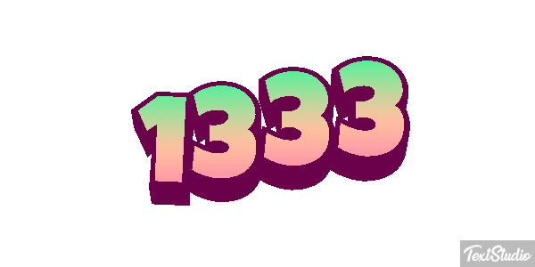 1333 Text effect