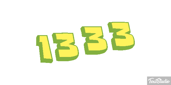 1333 Text effect