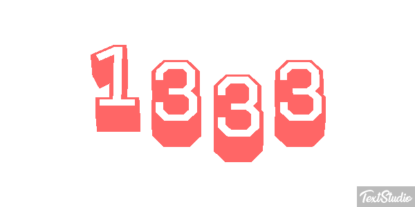 1333 Text effect