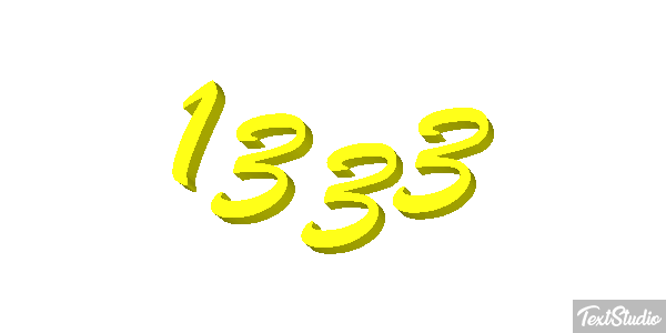 1333 Text effect
