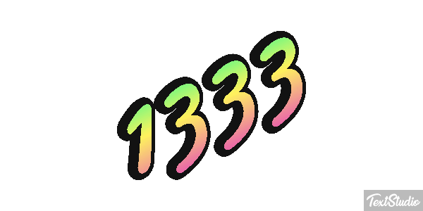 1333 Text effect