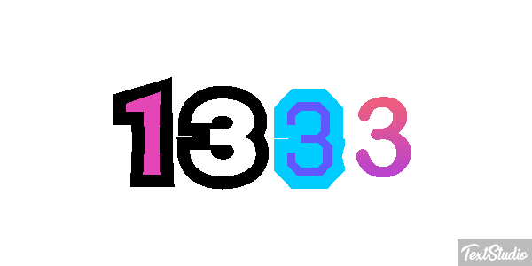 1333 Text effect