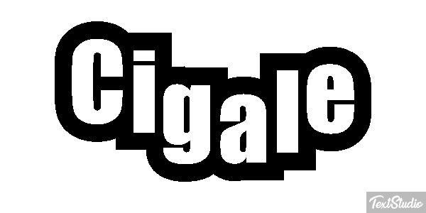Cigale Tekst effect