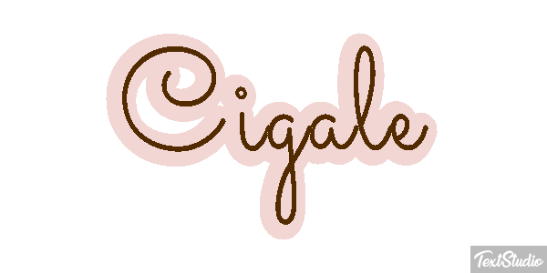 Cigale Tekst effect