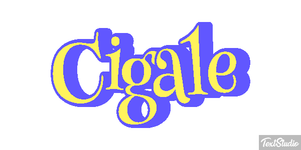 Cigale Tekst effect