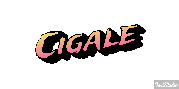 Cigale Tekst effect