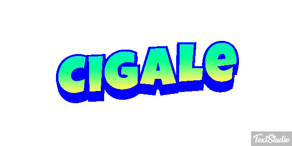Cigale Tekst effect