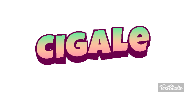 Cigale Tekst effect