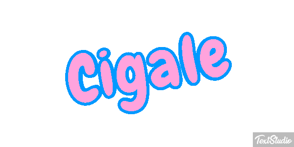 Cigale Tekst effect