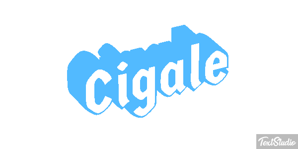 Cigale Tekst effect