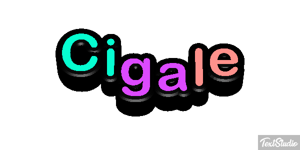 Cigale Tekst effect