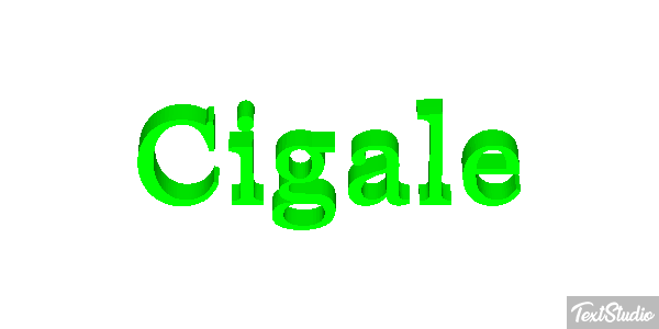 Cigale Tekst effect