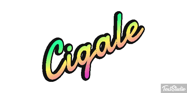 Cigale Tekst effect