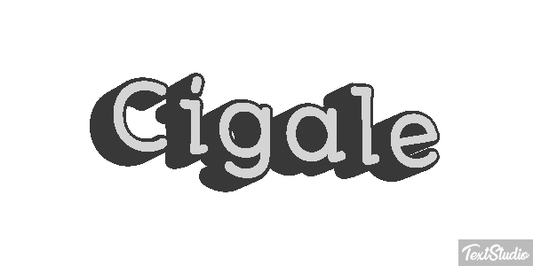 Cigale Tekst effect