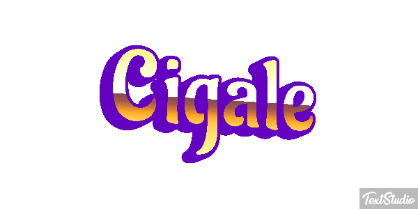 Cigale Tekst effect