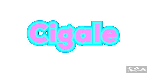 Cigale Tekst effect