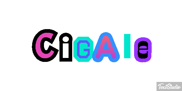 Cigale Tekst effect