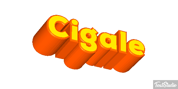 Cigale Tekst effect