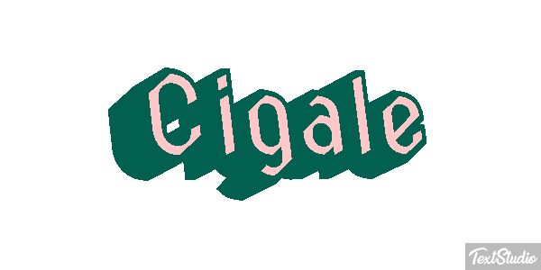 Cigale Tekst effect