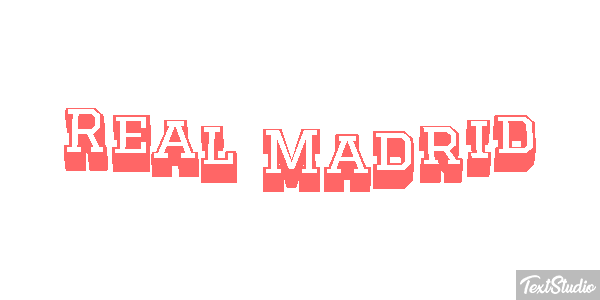 Reál Madrid Efecto de texto