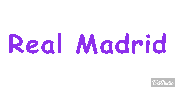 Reál Madrid Efecto de texto