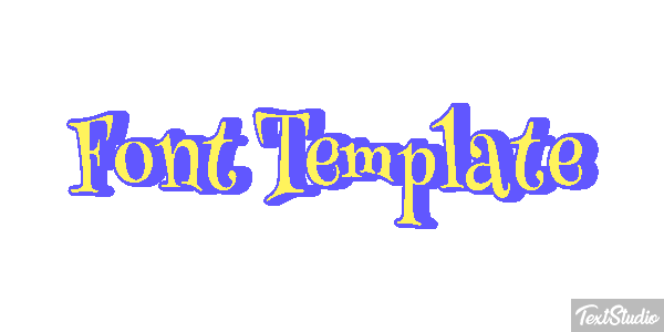 Font Template Efekt tekstowy