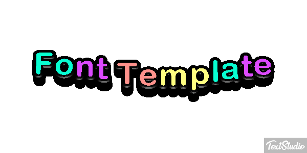 Font Template Efekt tekstowy