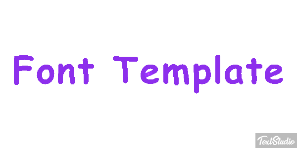Font Template Efekt tekstowy