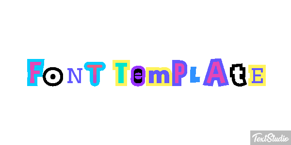 Font Template Efekt tekstowy