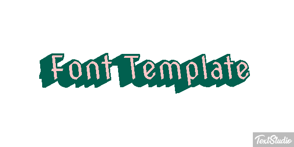 Font Template Efekt tekstowy
