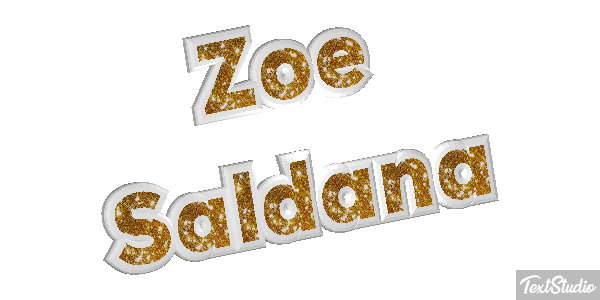 Zoe Saldana Text effect