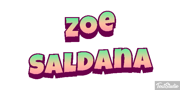 Zoe Saldana Text effect