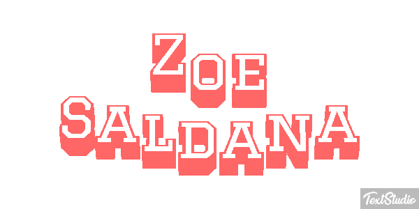 Zoe Saldana Text effect