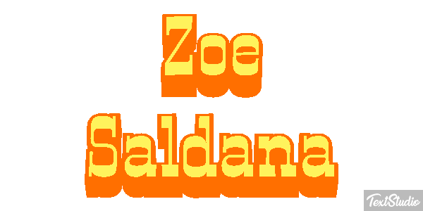 Zoe Saldana Text effect