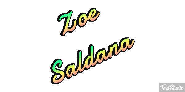 Zoe Saldana Text effect