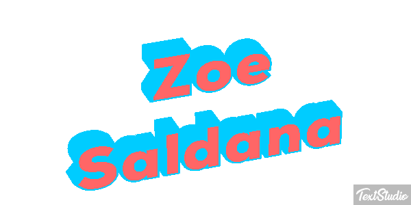 Zoe Saldana Text effect