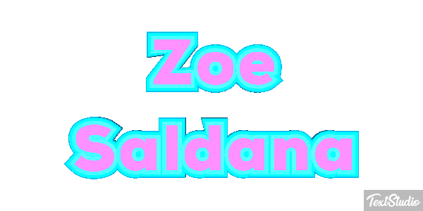 Zoe Saldana Text effect