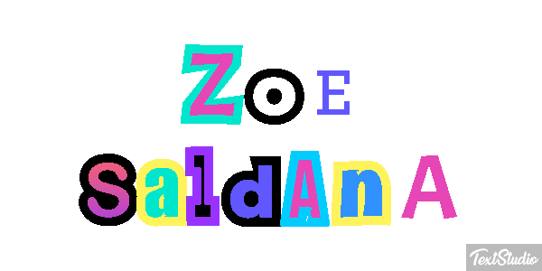 Zoe Saldana Text effect