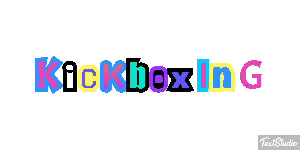 Kickboxing Efecto de texto