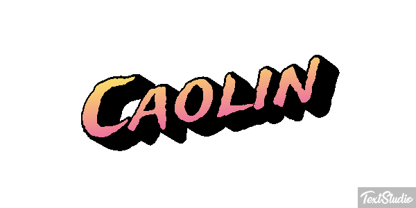 Caolin Text effect