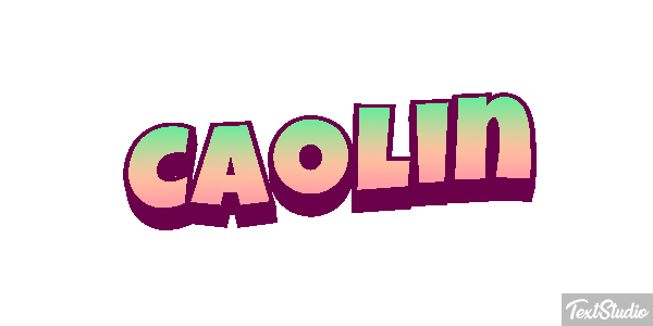 Caolin Text effect