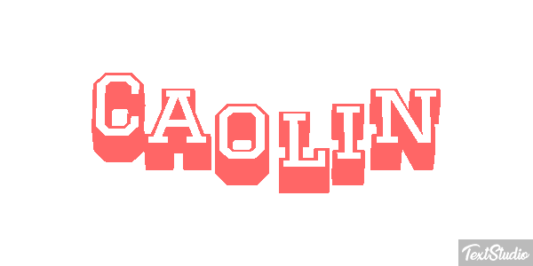 Caolin Text effect