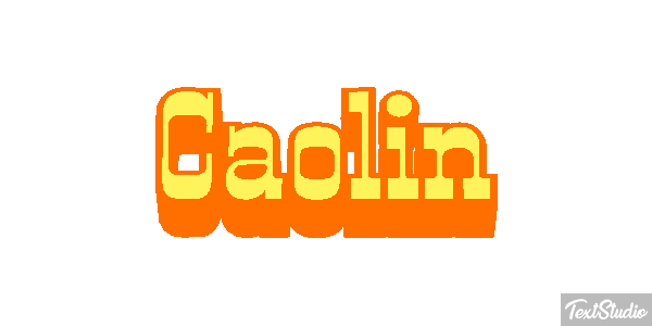 Caolin Text effect