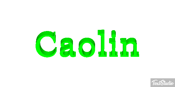 Caolin Text effect