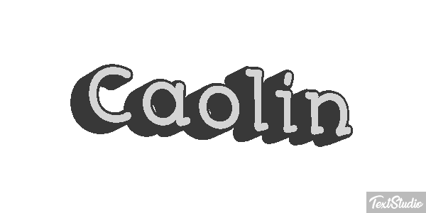 Caolin Text effect