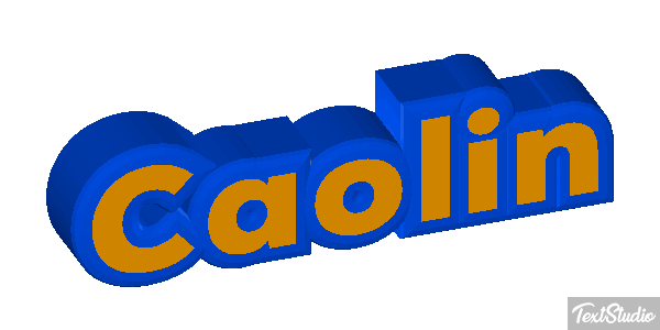 Caolin Text effect