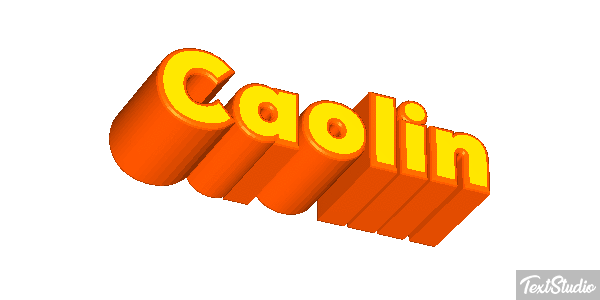 Caolin Text effect