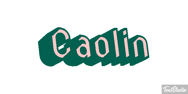 Caolin Text effect