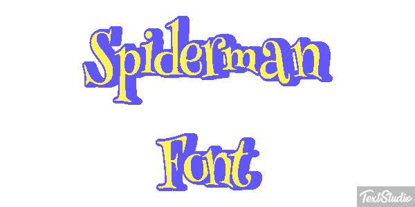 Spiderman Font Effet de texte