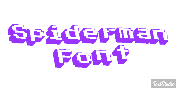 Spiderman Font Effet de texte